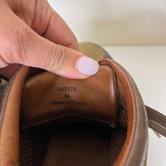 Geox Amphibiox Waterproof Boots EU 44 / 11 Brown Lace Up Leather Mens Ankle - Picture 4 of 9